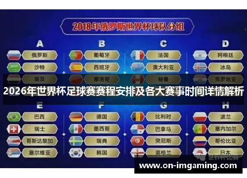 2026年世界杯足球赛赛程安排及各大赛事时间详情解析